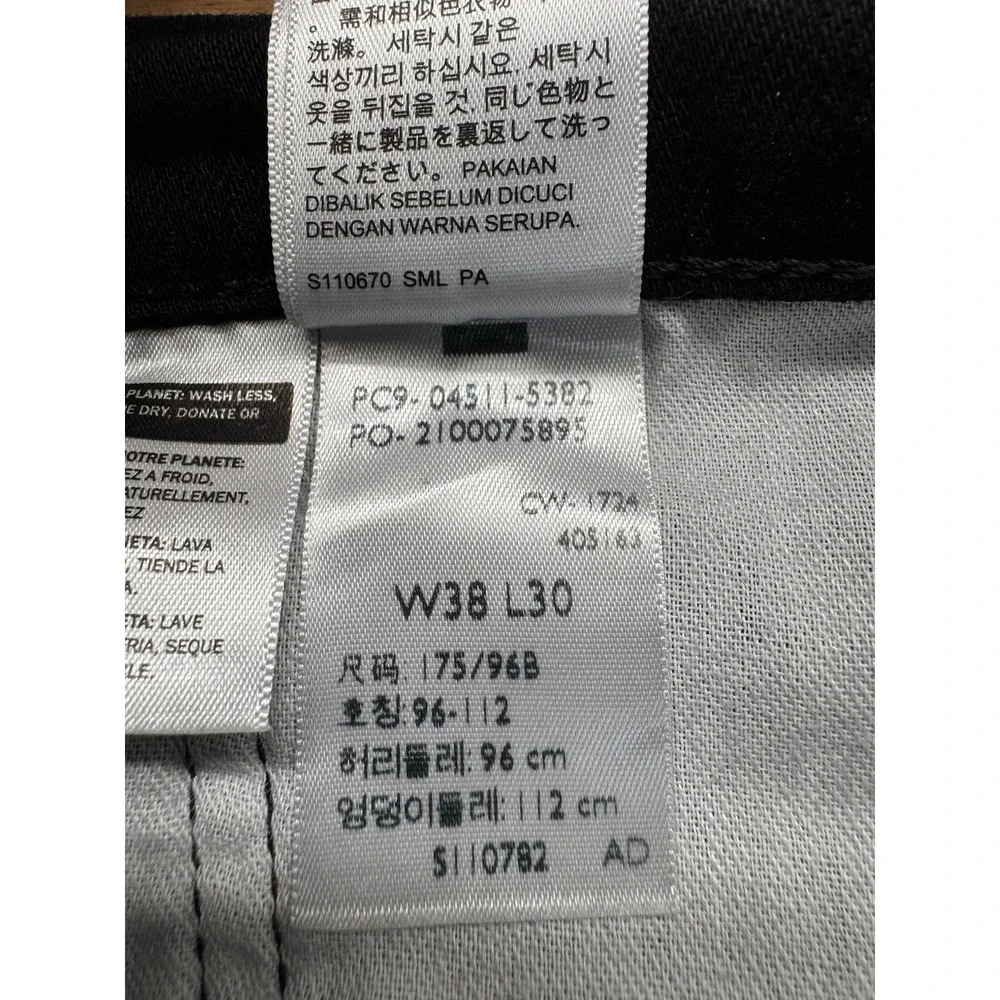 Levis 511 Slim Fit Black Denim‎ Jeans Men's 38X30 Stretch